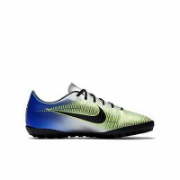 шиповки nike mercurialx victory vi njr tf 921494-407 jr детские, серебр/син/зел