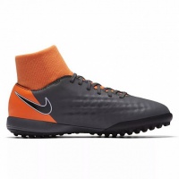 шиповки nike obrax ii academy df tf ah7318-080 jr детские, сер/оранж.