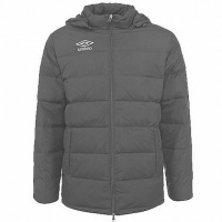 пуховик umbro men down jacket мужской (6sv) серый/бел.