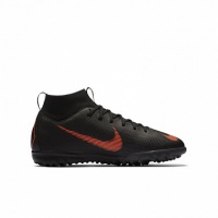 шиповки nike superflyx vi academy gs tf ah7344-081 jr детские, черн/оранж