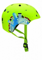 шлем globber printed helmet junior rocket green xs/s (51-54cm)